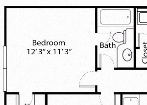 chestnut floor plan - 3 bedroom 2 baths